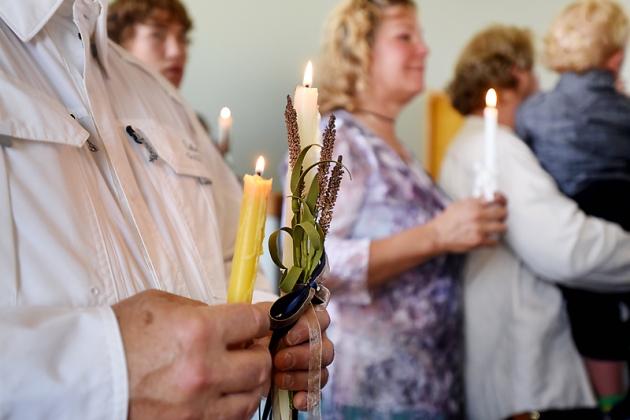 Detail of service at Saint Herman Orthodox Church in Kalispell, on Sunday, July 19. (Brenda Ahearn/Daily Inter Lake)